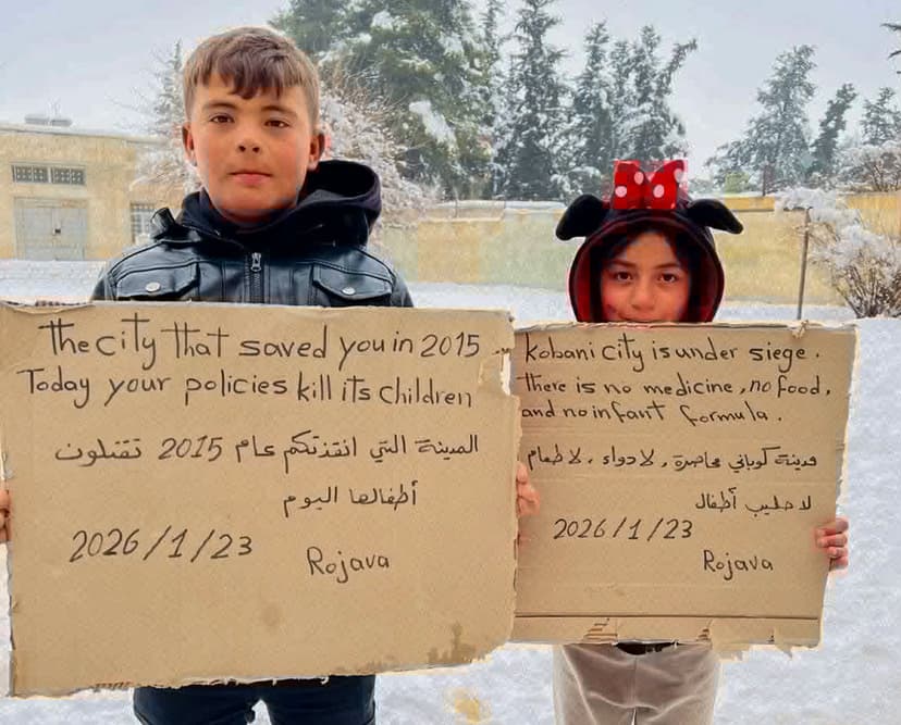 Děti v obleženém Kobaní, zdroj: Mahmud Bali