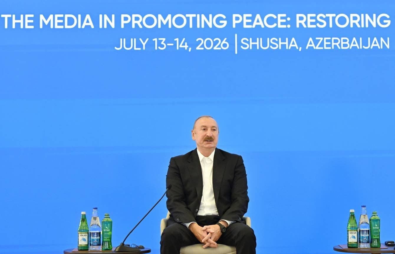 Prezident Ázerbájdžánu Alijev chce Palestinu s hlavním městem v Jeruzalémě. Na mediálním fóru v Náhorním Karabachu ukázal, jak se vyrábí pravda v autoritářských režimech.